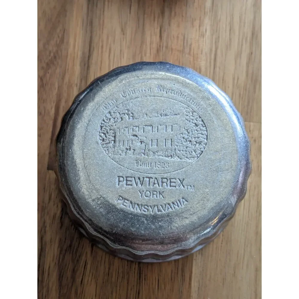 Vintage Pewtarex York PA Pewter Ramekins Set of 8 Fluted Bowls Souffle Dishes 3
